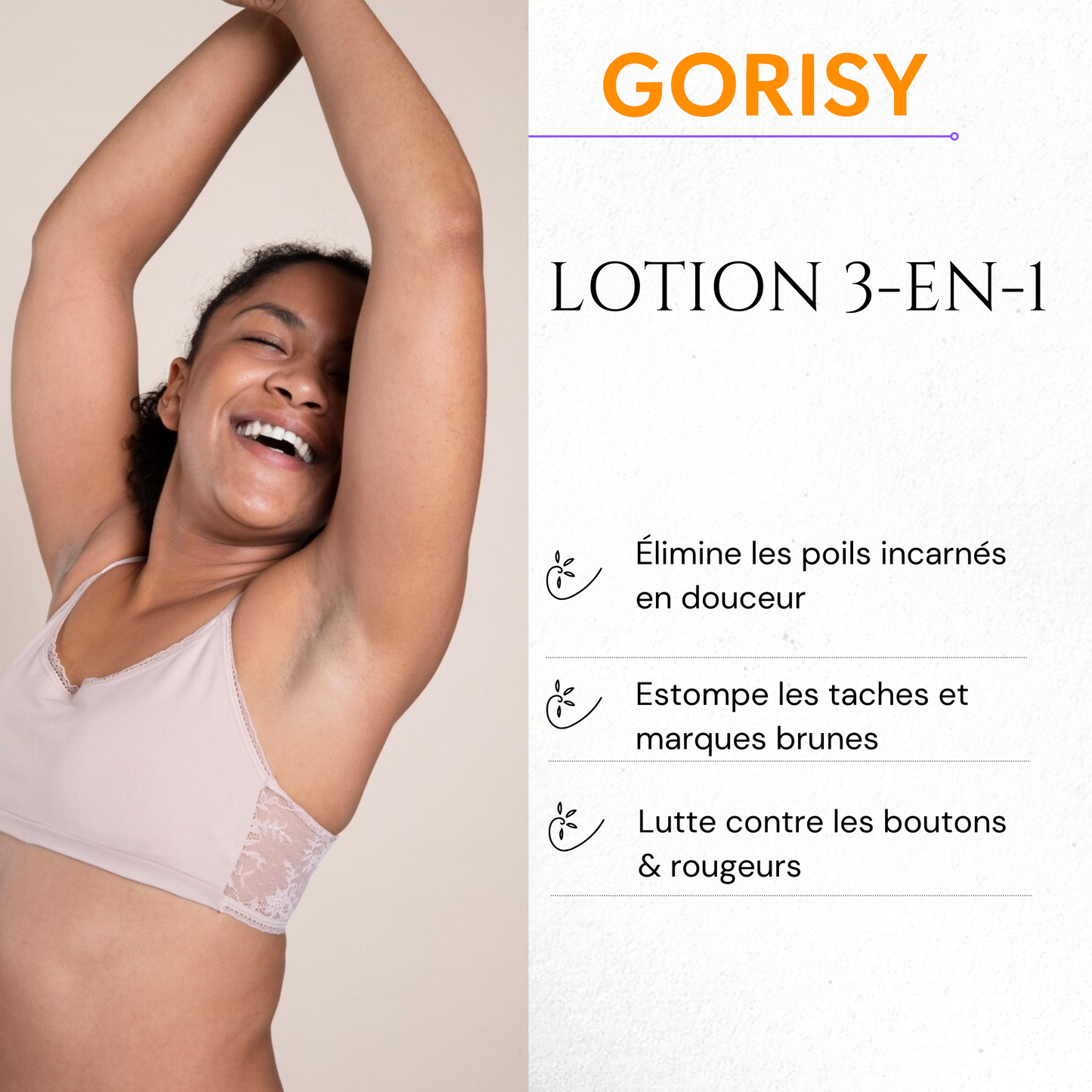 ROLL-ON ANTI POILS INCARNÉS™ barbes, visage, maillot et corps .